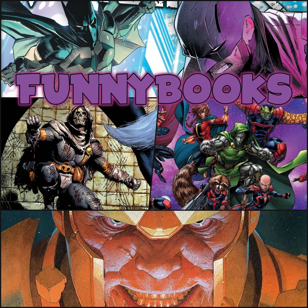 Funnybooks Geeks About Dark Detective, Taskmaster, Guardians of the Galaxy, and The Eternals!